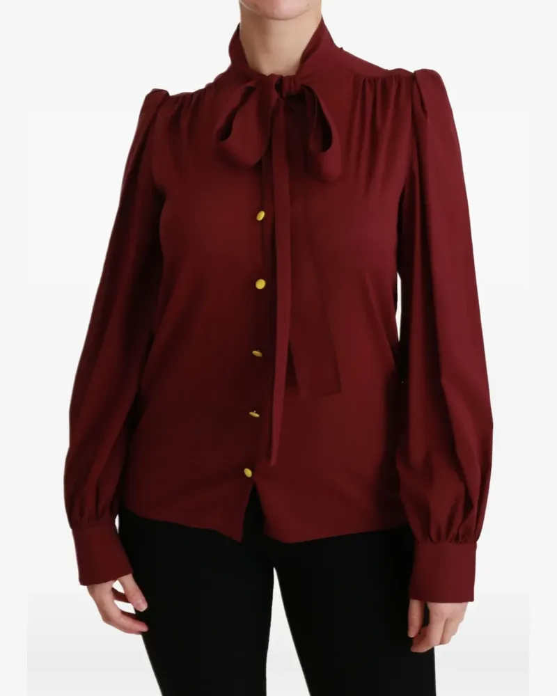 Dolce & Gabbana Bluse mit Puffärmeln - Rot Rot
