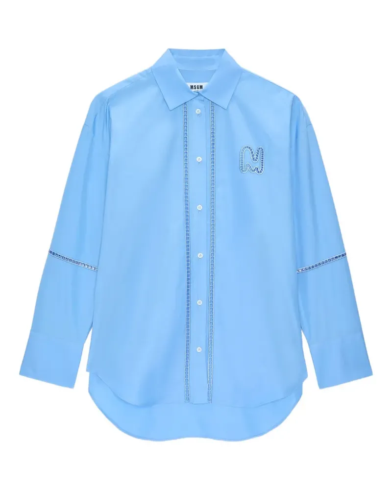 MSGM Klassisches Hemd - Blau Blau