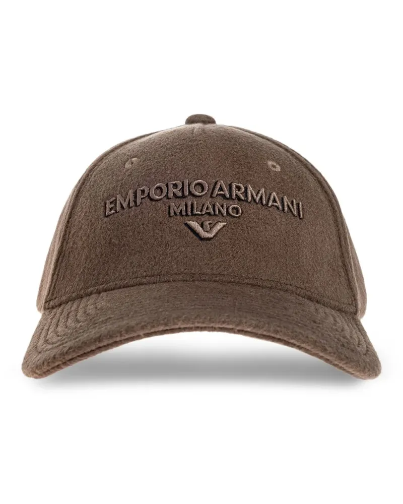 Emporio Armani embroidered logo baseball cap - Braun Braun