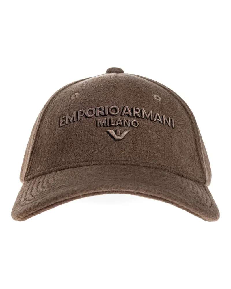 Emporio Armani embroidered logo baseball cap - Braun Braun