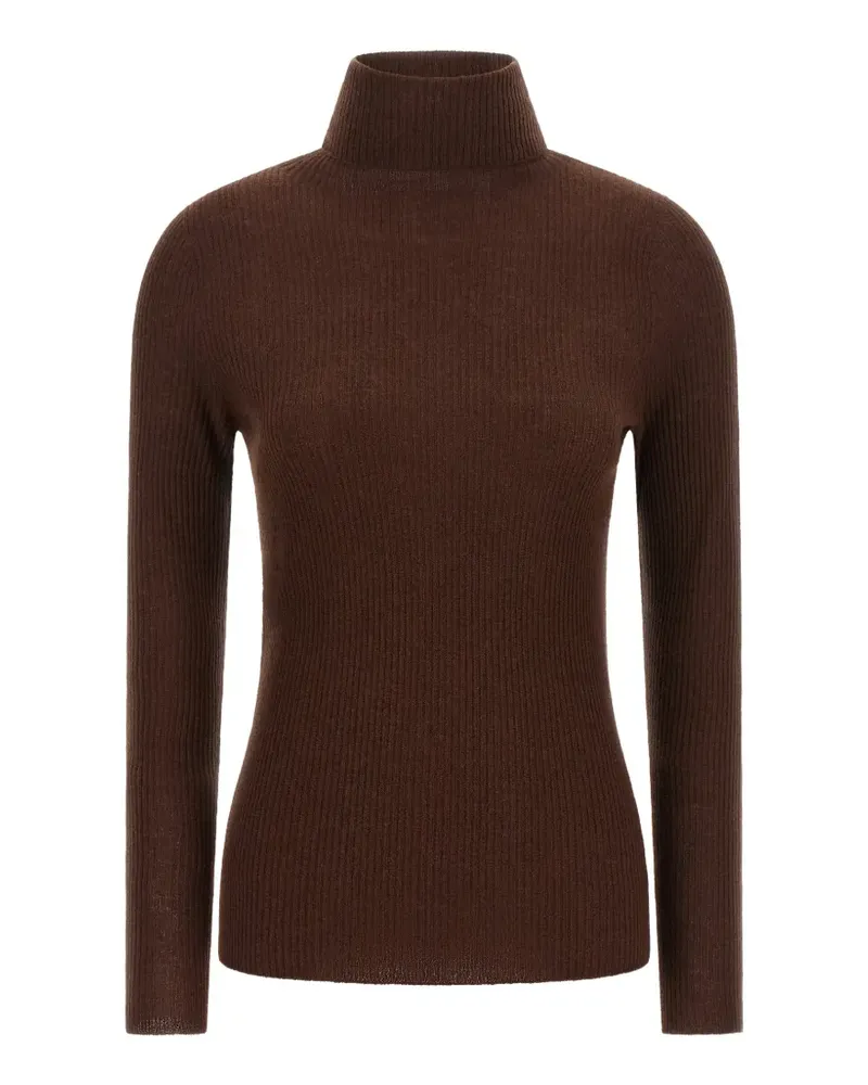 Fabiana Filippi ribbed-knit turtleneck sweater - Braun Braun