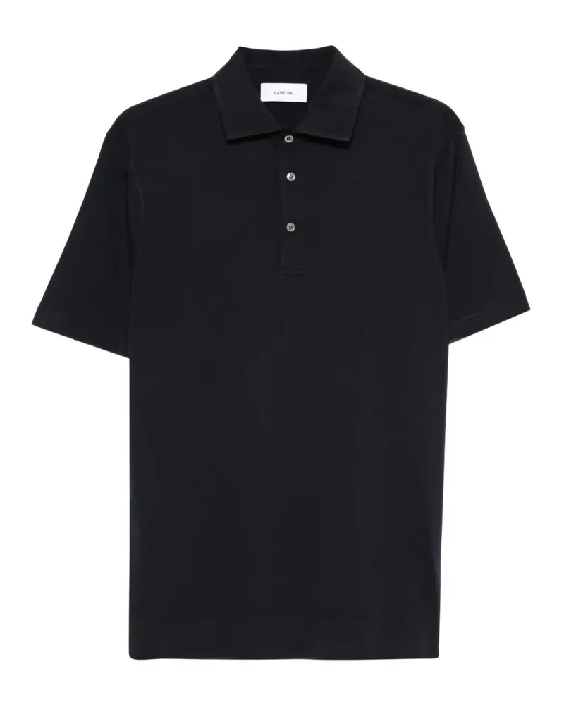 LARDINI Poloshirt mit Knopfleiste - Blau Blau
