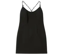 Kleid mit gekreuzten Trägern - Schwarz