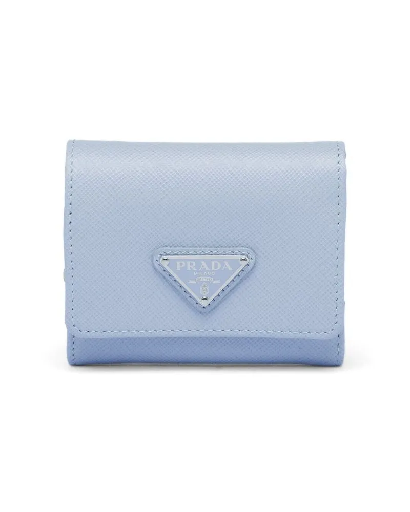Prada Portemonnaie aus Saffiano-Leder - Blau Blau