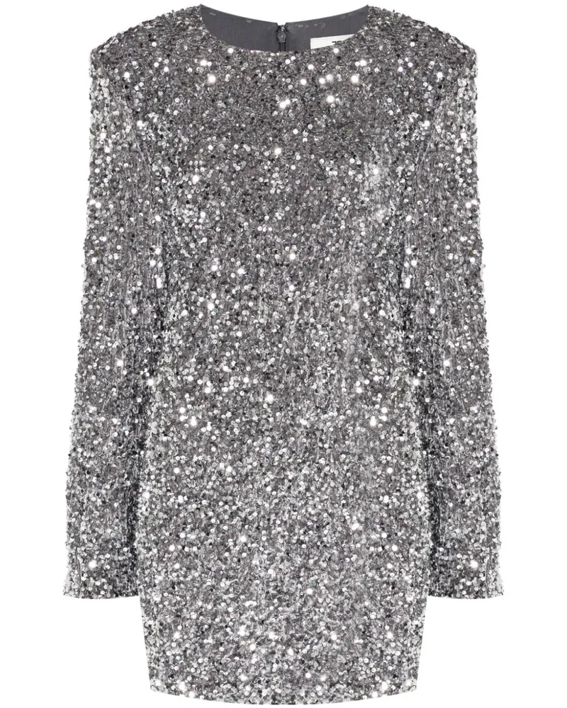 Elisabetta Franchi Minikleid mit Pailletten - Grau Grau