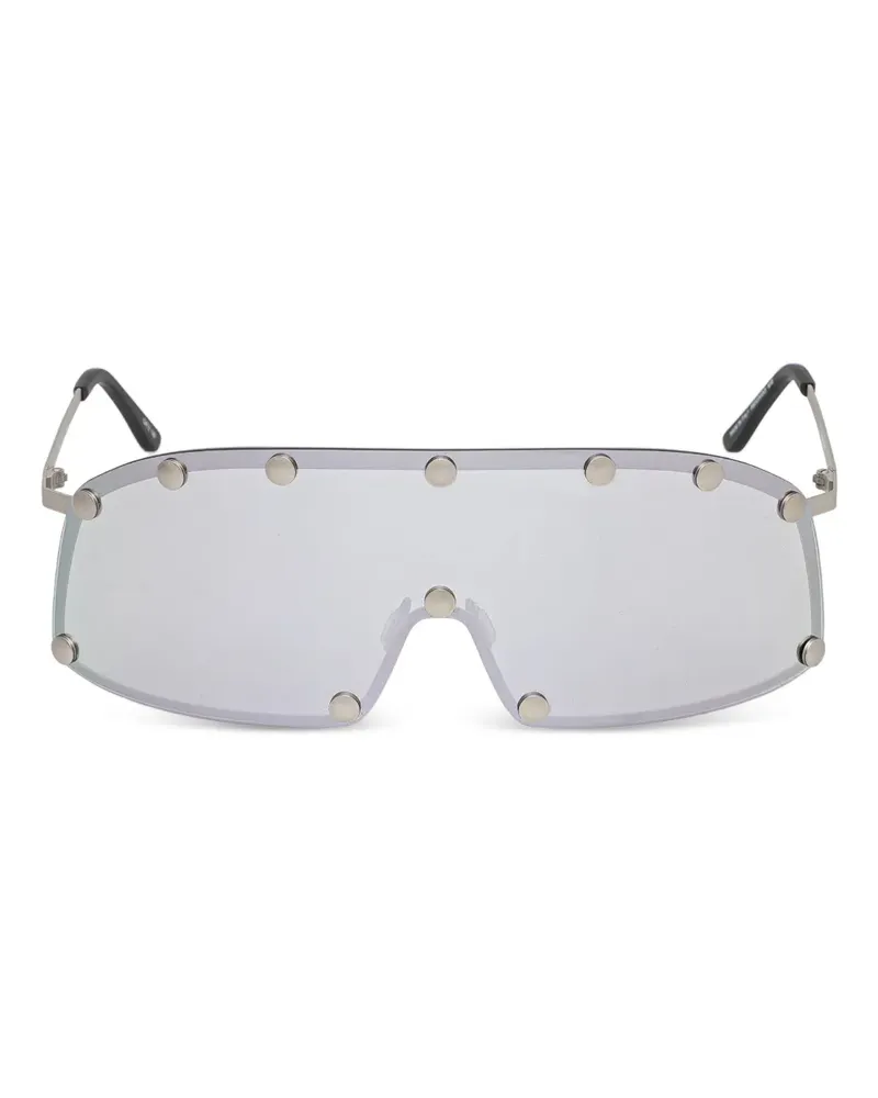 DRKSHDW by Rick Owens Shielding Sonnenbrille mit verspiegelten Gläsern - Silber Silber