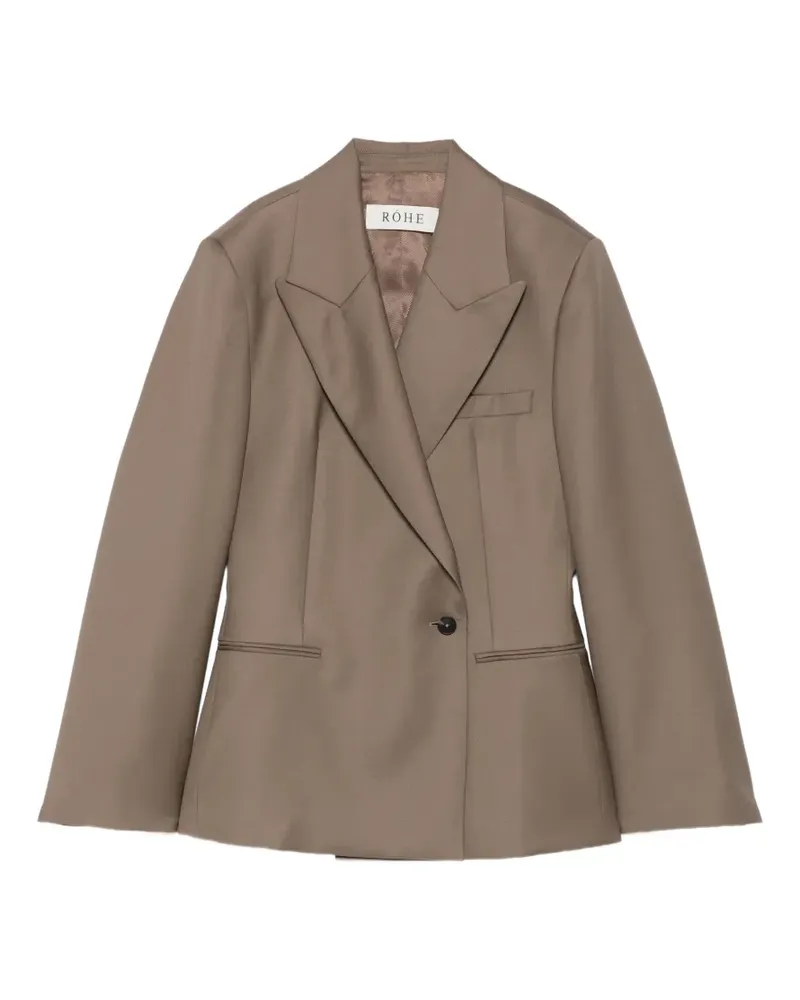 Róhe Blazer mit steigendem Revers - Braun Braun