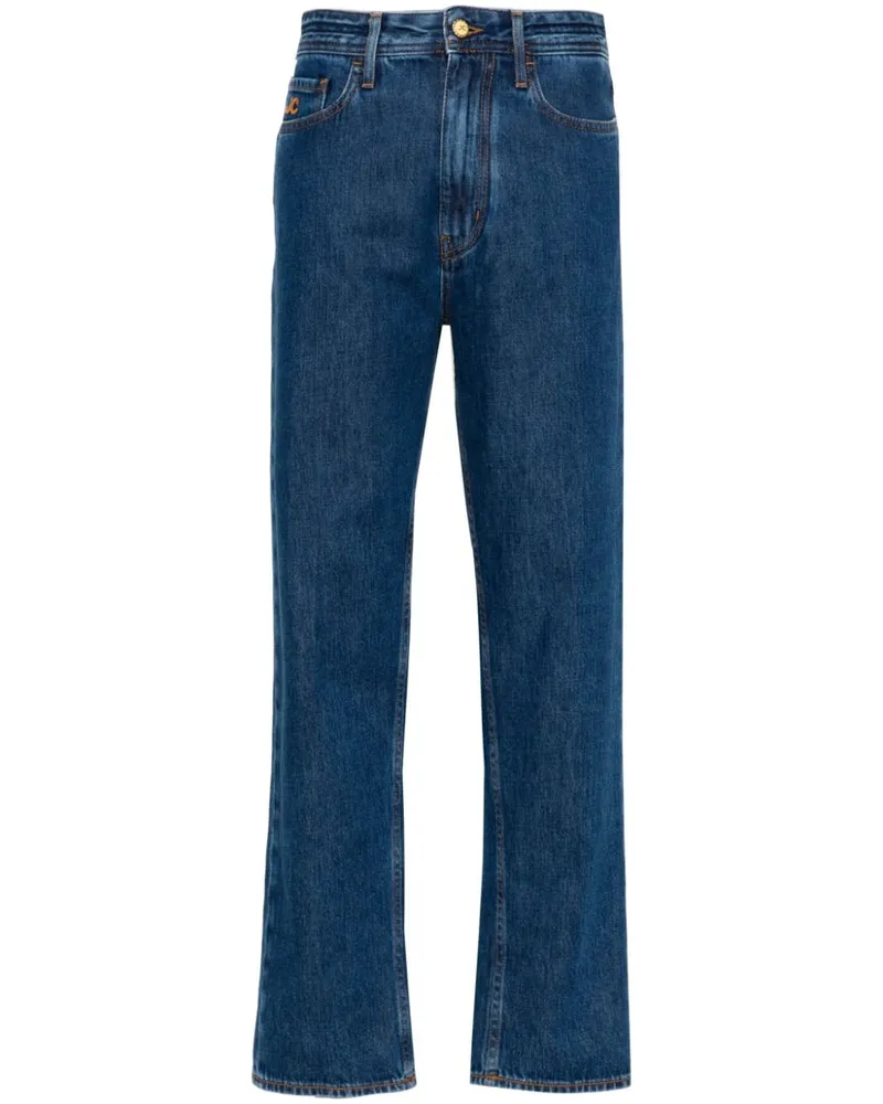 Jacob Cohën Jane Mid-Rise-Jeans mit geradem Bein Blau