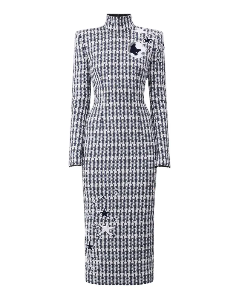 Thom Browne star-motif midi dress - Blau Blau