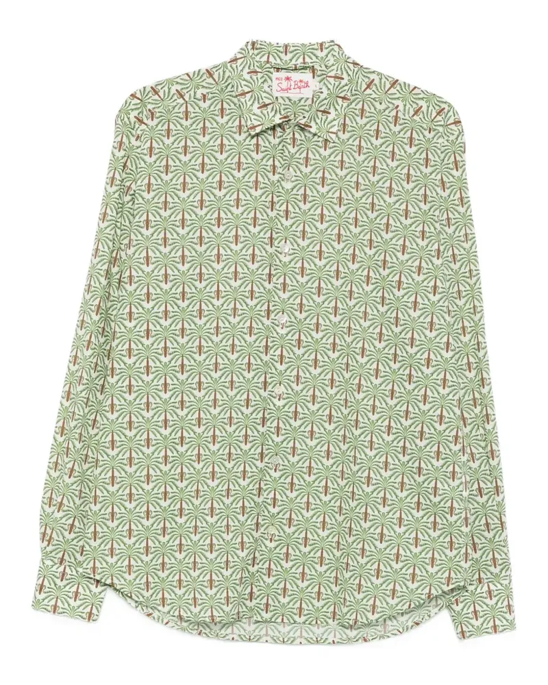 MC2 Saint Barth palm-tree buttoned shirt - Grün Grün