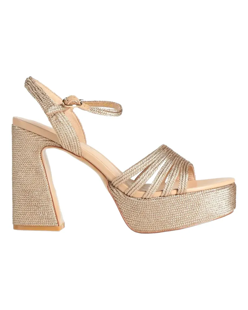 Emanuelle Vee metallic-effect platform sandals - Gold Gold