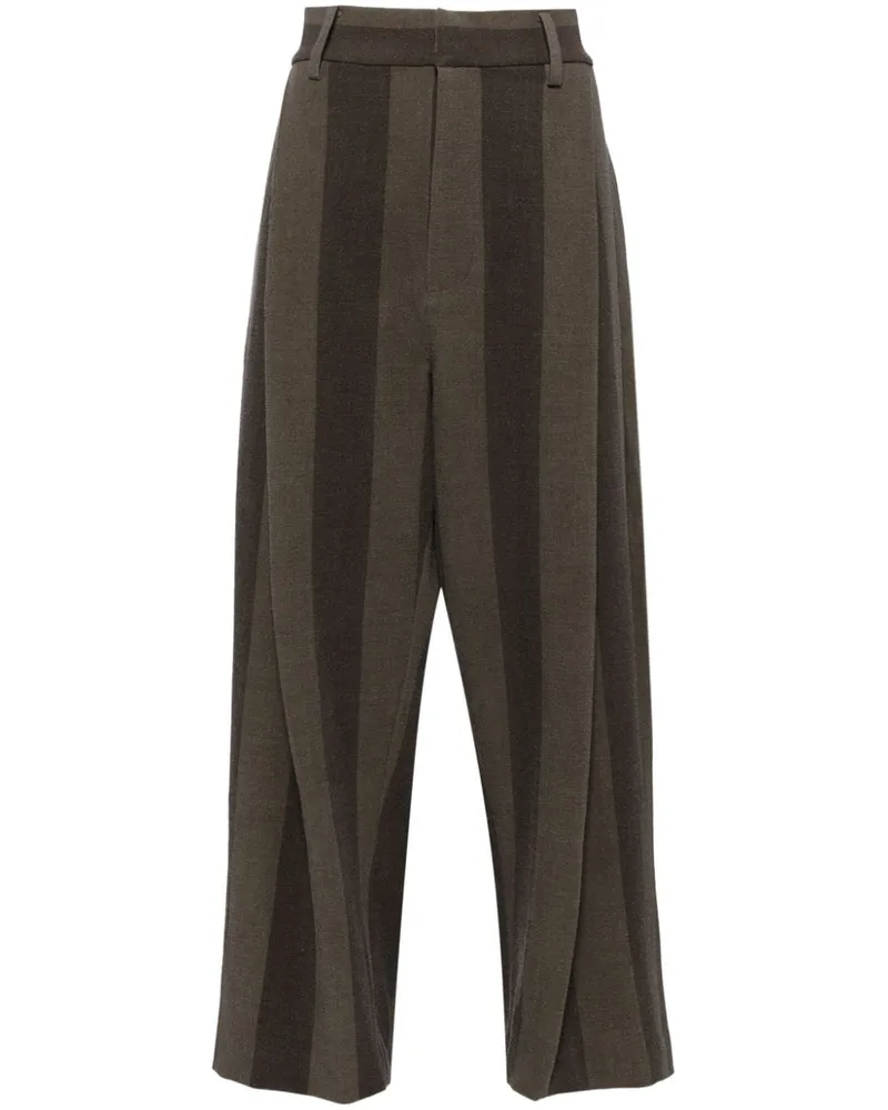 Uma Wang Hose aus Schurwollgemisch - Braun Braun