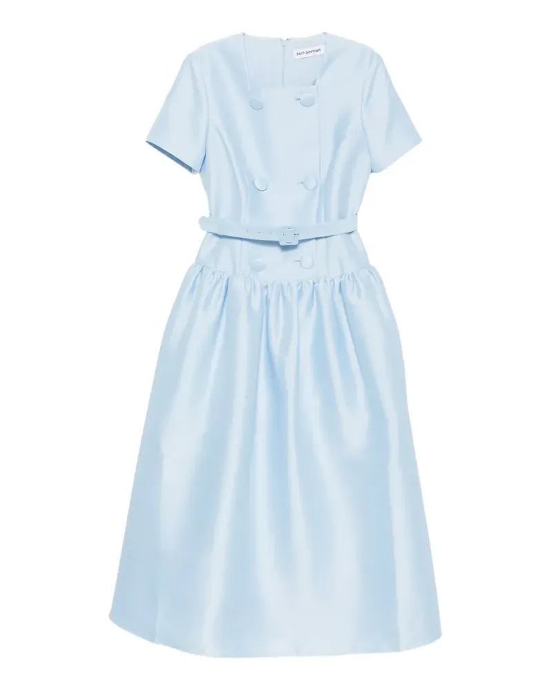 Self-Portrait double-breasted midi dress - Blau Blau