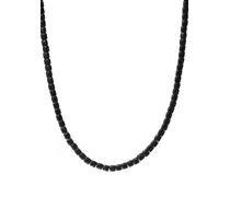 Halskette mit eckigen Perlen 4mm