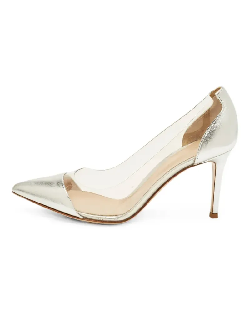 Gianvito Rossi Plexi Pumps mit spitzer Kappe - Silber Silber