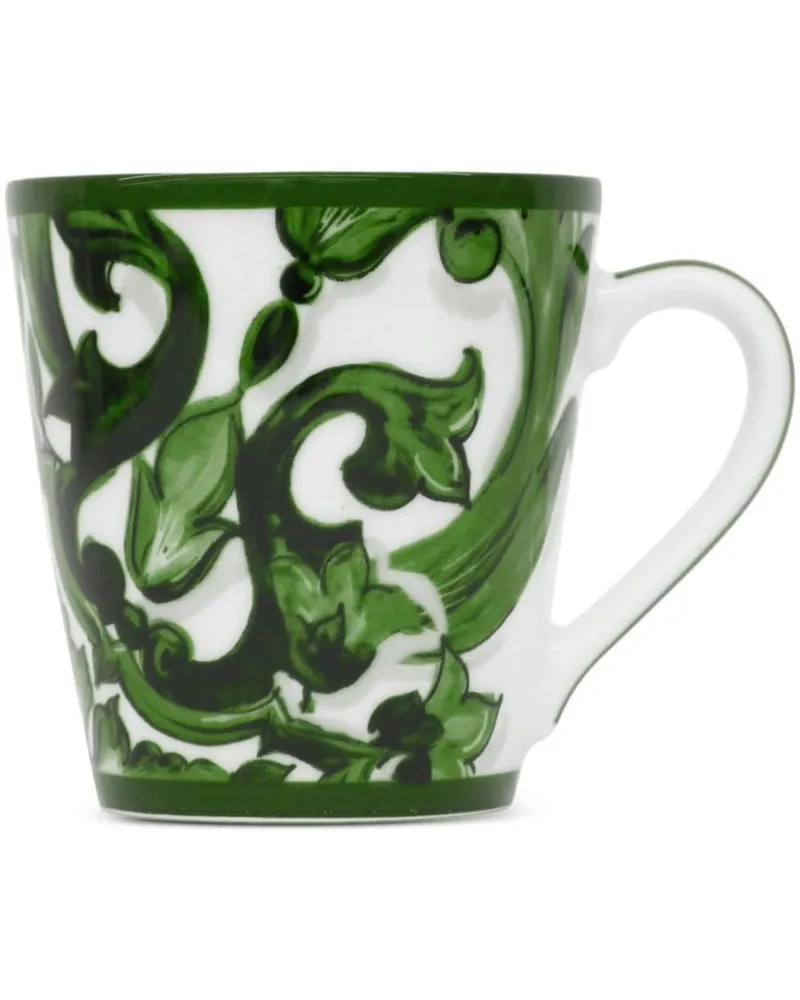 Dolce & Gabbana Porzellanbecher mit Archiv-Print - Grün Grün