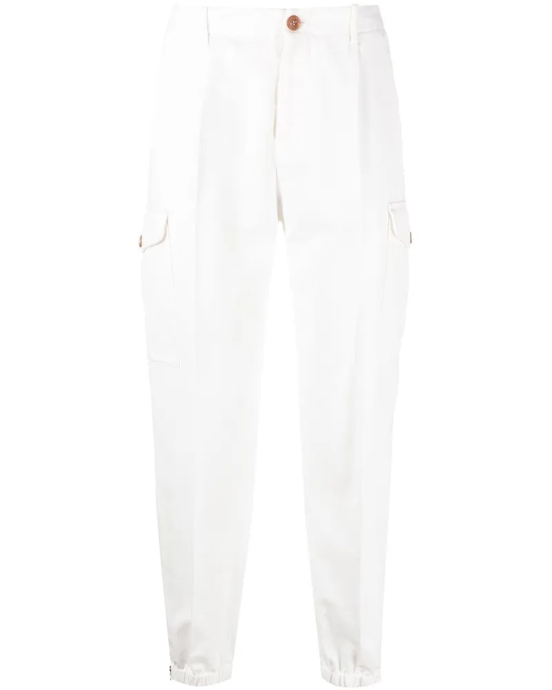 Brunello Cucinelli Cargohose im Tapered-Design - Weiß Weiß