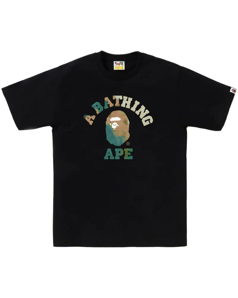 BAPE T-Shirt mit Logo-Print - Schwarz Schwarz