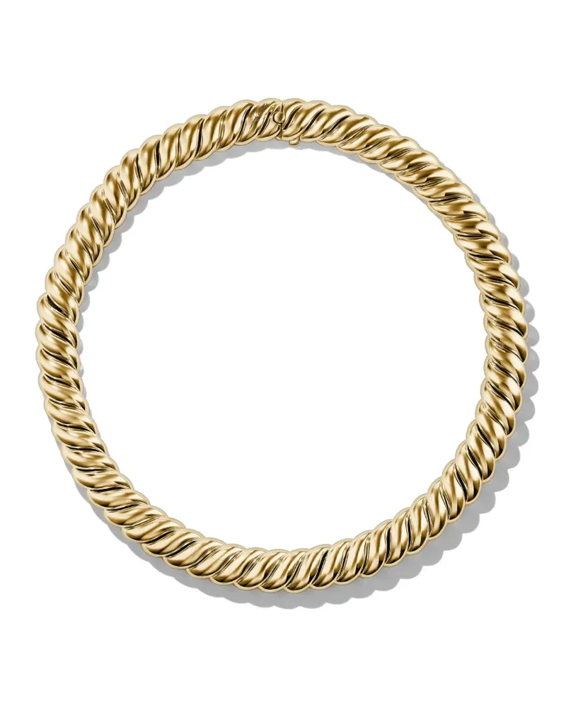 David Yurman 18kt Sculpted Cable Gelbgoldhalskette 14mm Gold