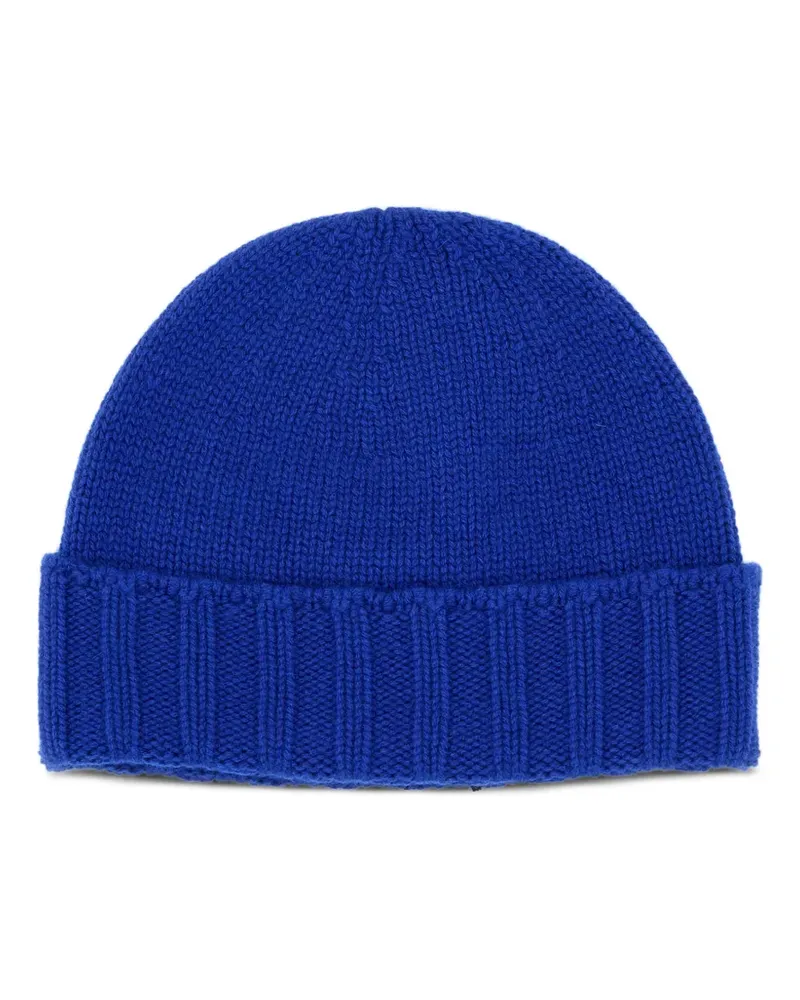 Drumohr  Gerippte Kaschmirbeanie - Blau Blau