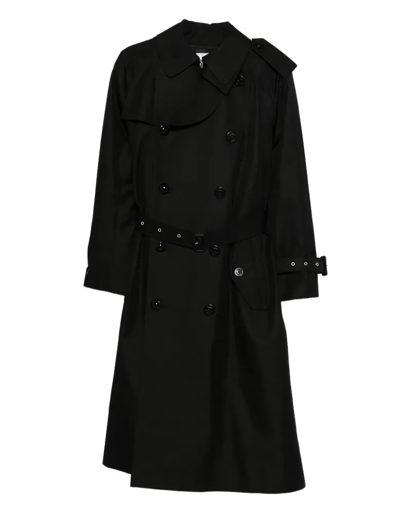 Sacai belted double-breasted coat - Schwarz Schwarz