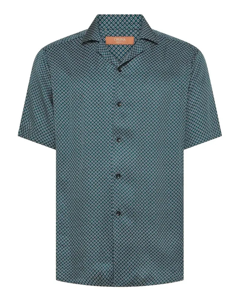 CRUNA Havana geometric-print shirt - Blau Blau