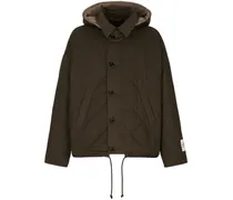 Gefütterte Jacke mit Rautensteppung - Braun