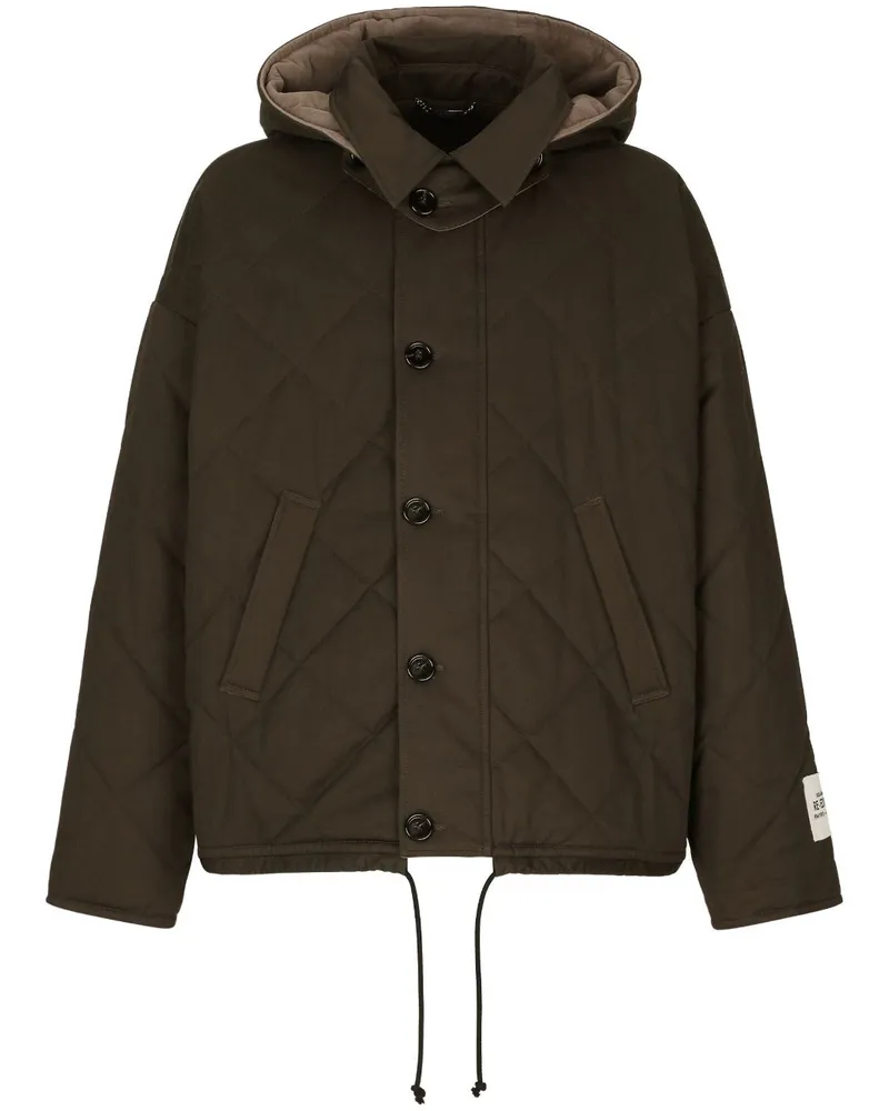 Dolce & Gabbana Gefütterte Jacke mit Rautensteppung - Braun Braun