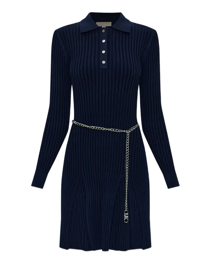 Michael Kors polo-collar mini dress - Blau Blau