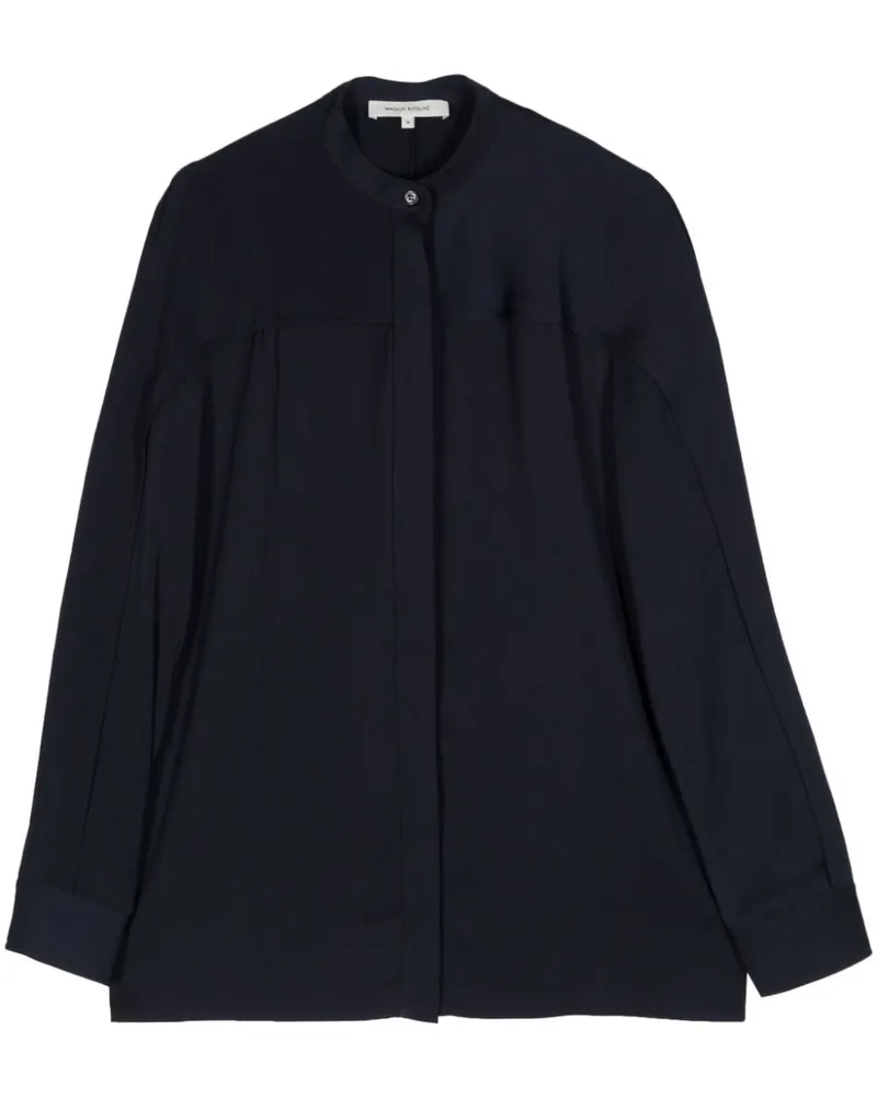 Kitsuné Hemd mit Faltendetail - Blau Blau