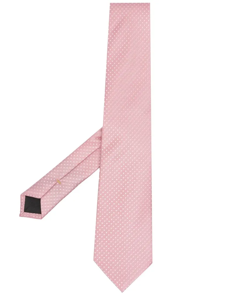 Canali Seidenkrawatte mit Polka Dots - Rosa Rosa