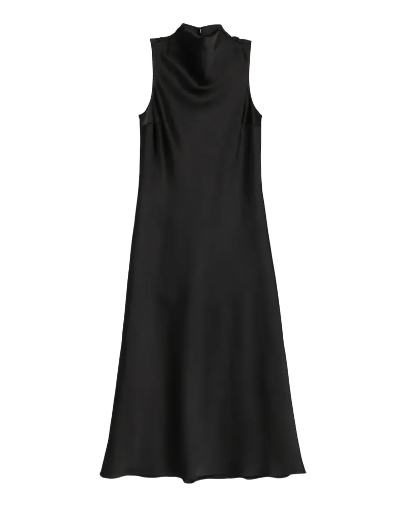 Patrizia Pepe Midikleid aus Satin - Schwarz Schwarz