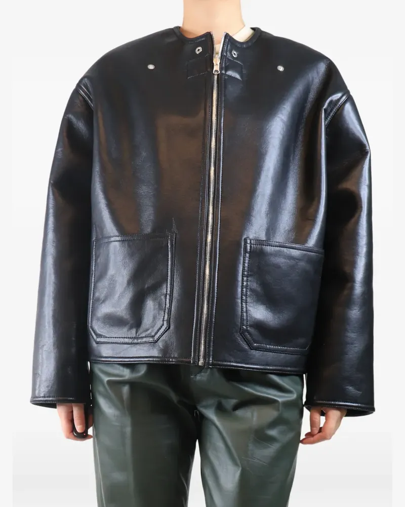 Nanushka reversible zip-fastening jacket - Schwarz Schwarz