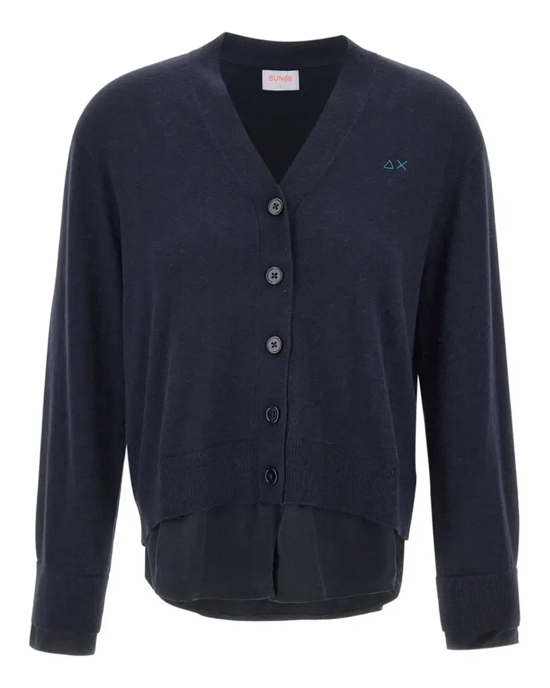 Sun68 Cardigan mit Knöpfen - Blau Blau