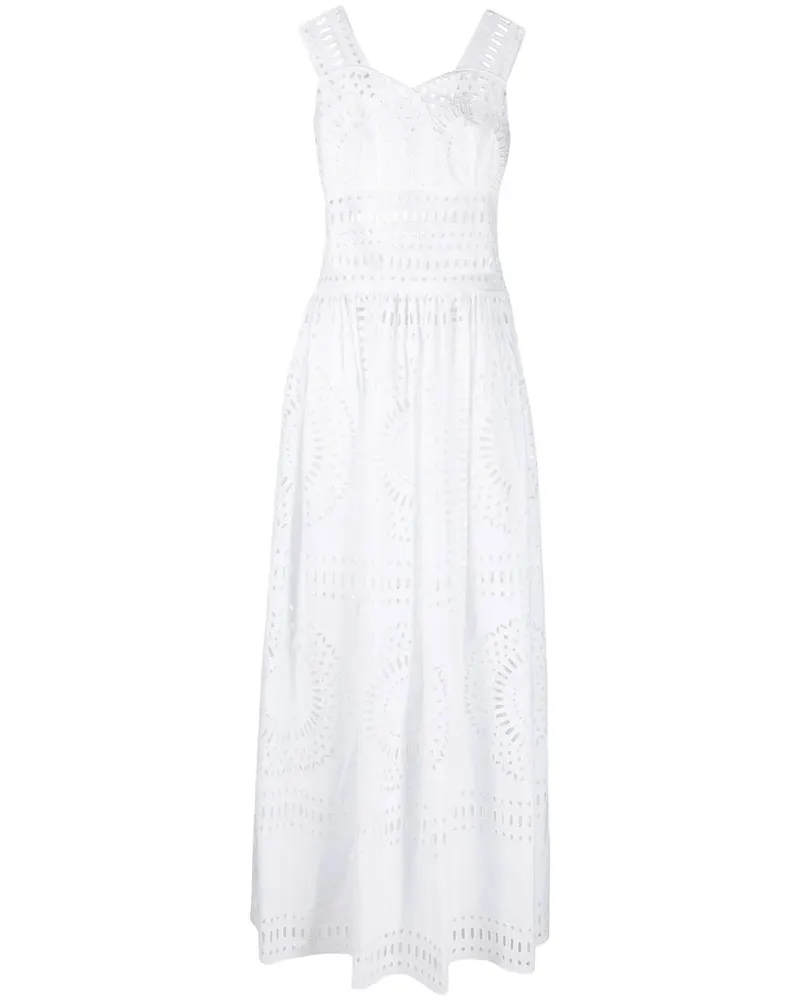 Alberta Ferretti Maxikleid mit Cut-Outs - Weiß Weiß