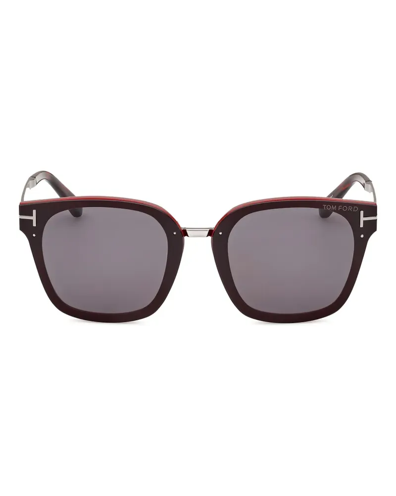 Tom Ford Sonnenbrille mit eckigem Gestell - Braun Braun