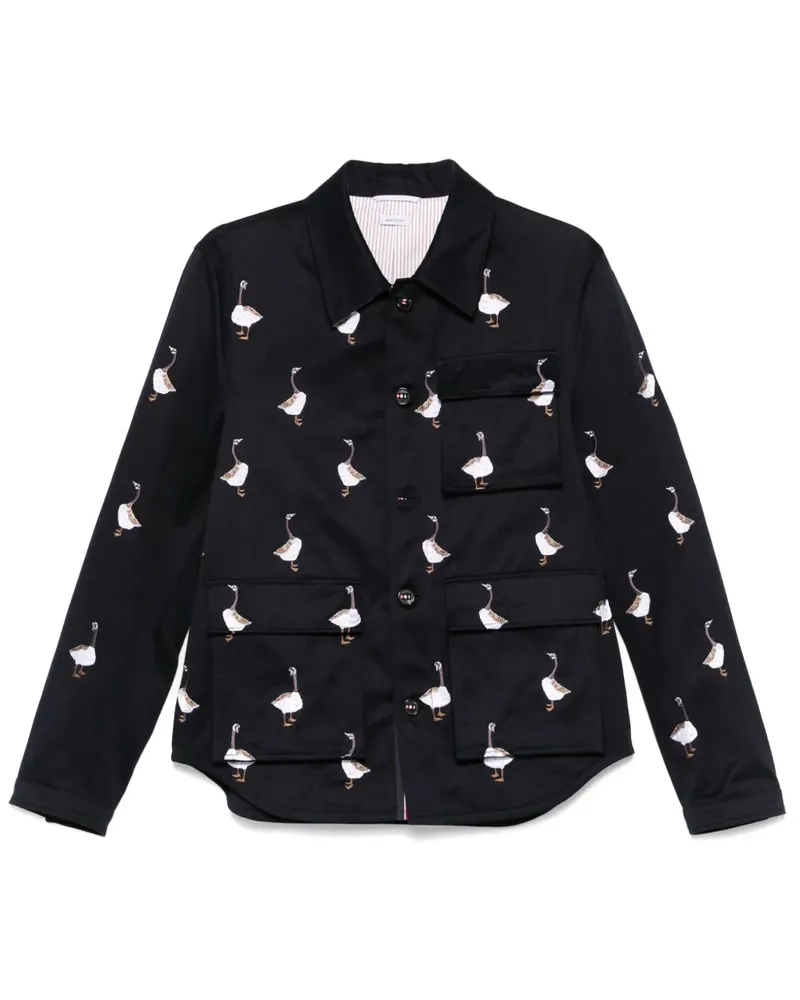 Thom Browne Bestickte Jacke - Blau Blau