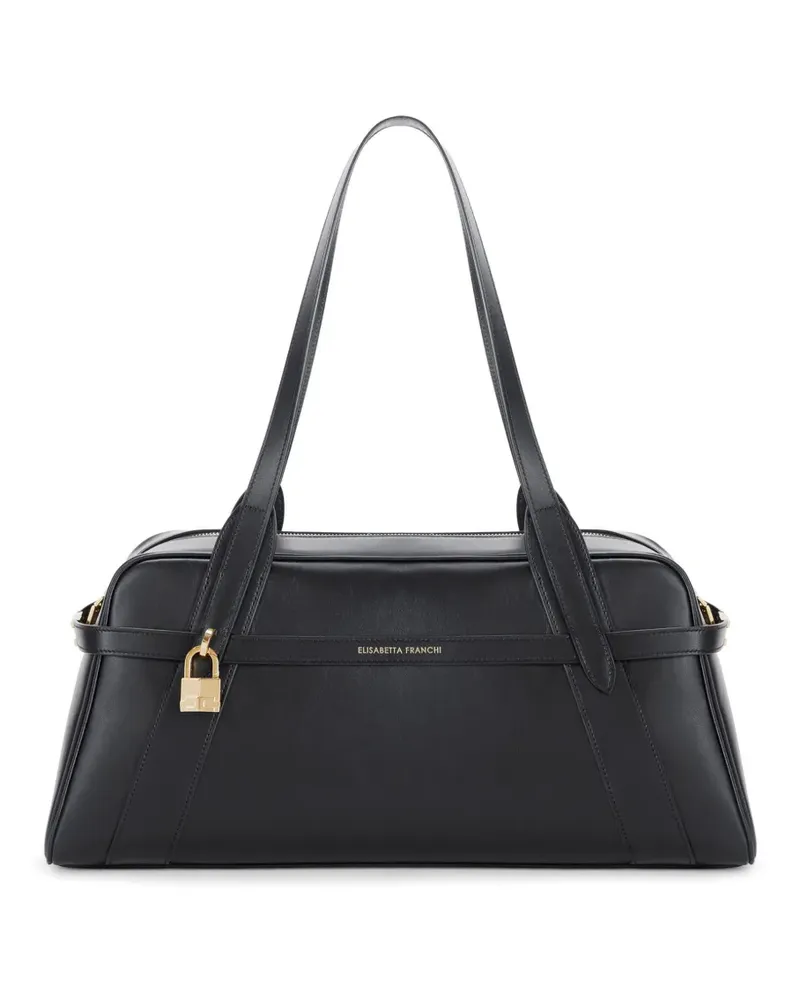 Elisabetta Franchi padlock-detail shoulder bag - Schwarz Schwarz