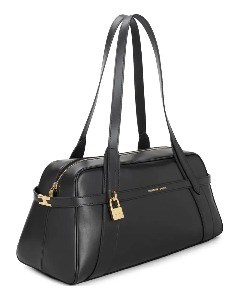 Elisabetta Franchi padlock-detail shoulder bag - Schwarz Schwarz