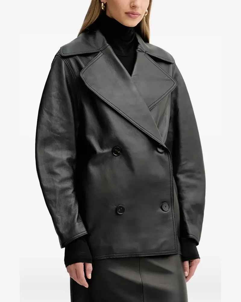 Liviana Conti double-breasted coat - Schwarz Schwarz