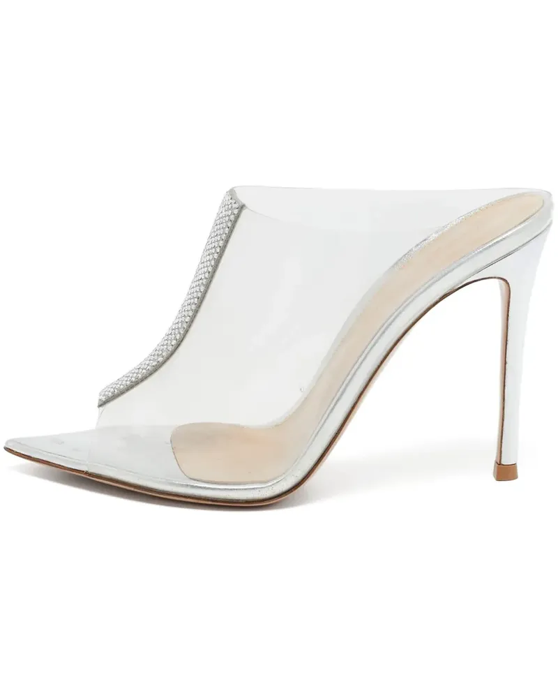 Gianvito Rossi Pre-owned Mules mit Strassverzierung 115mm - Nude Nude