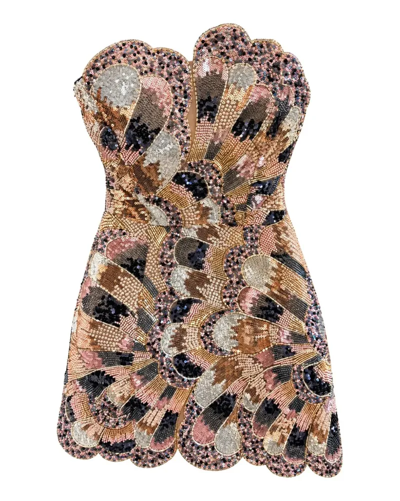 BRONX AND BANCO sequin-embellished scalloped mini dress - Violett Violett