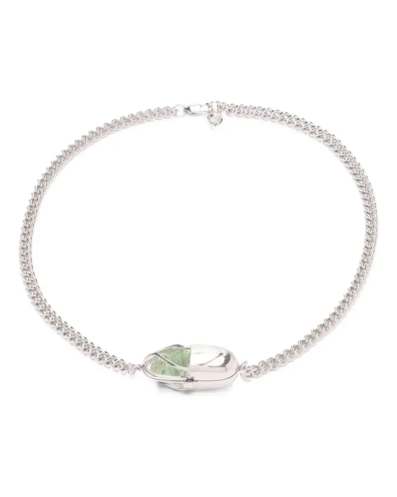 CAPSULE ELEVEN Capsule Crystal amethyst necklace - Silber Silber