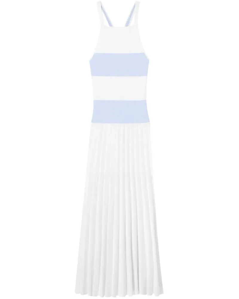 Claudie Pierlot Maxikleid in Colour-Block-Optik - Weiß Weiß