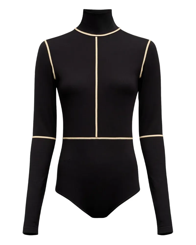 Maison Margiela Langärmeliger Body - Schwarz Schwarz