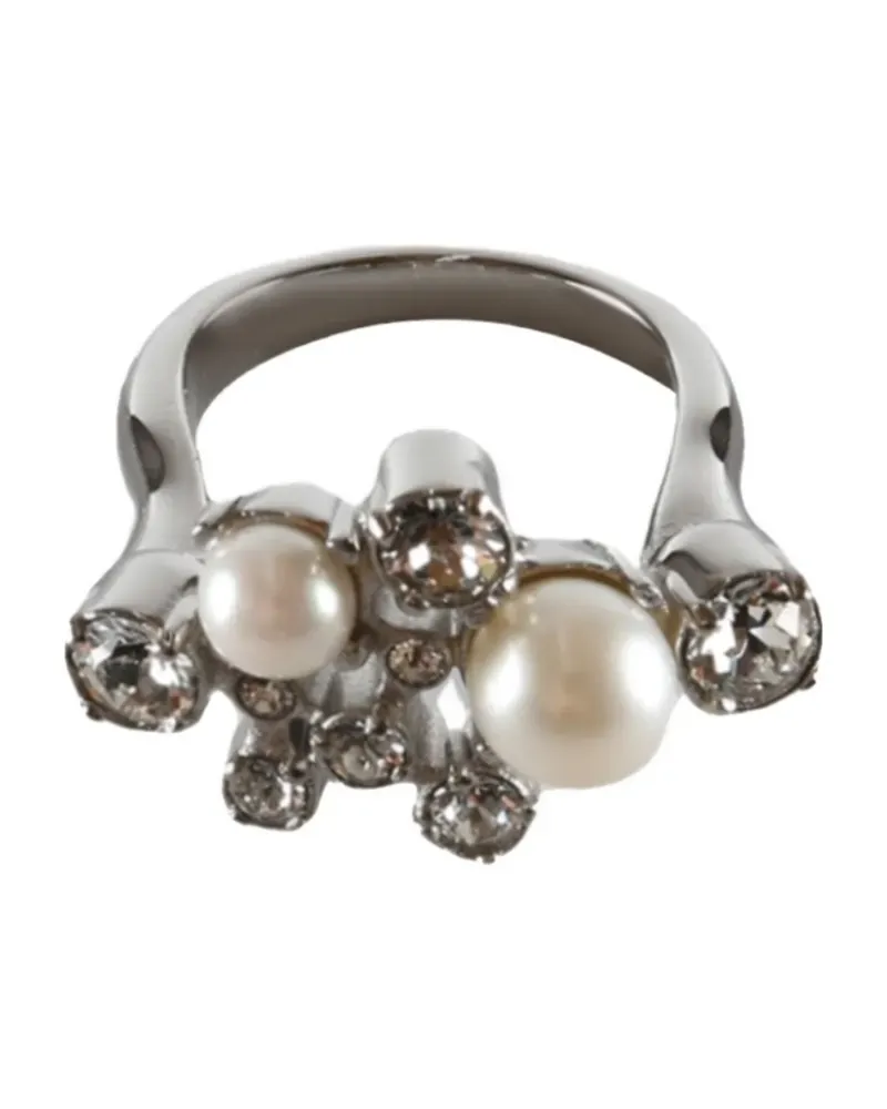 Givenchy Verzierter Ring mit Perlen - Silber Silber