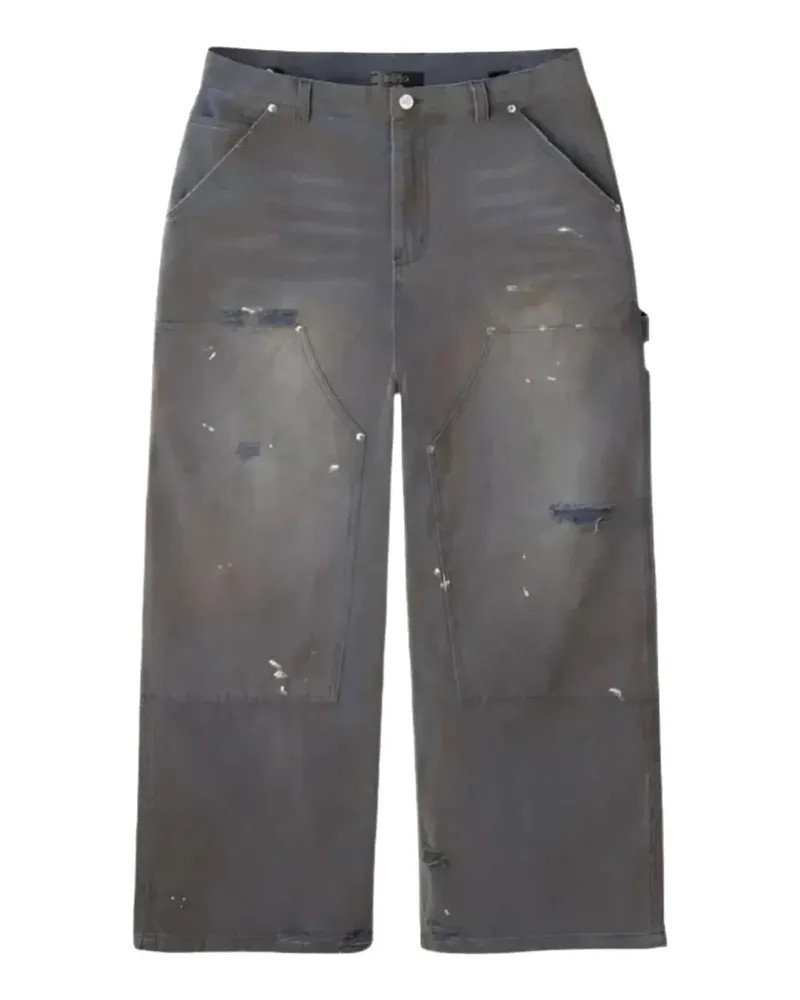 STADIUM GOODS Grime Hose im Distressed-Look - Grau Grau