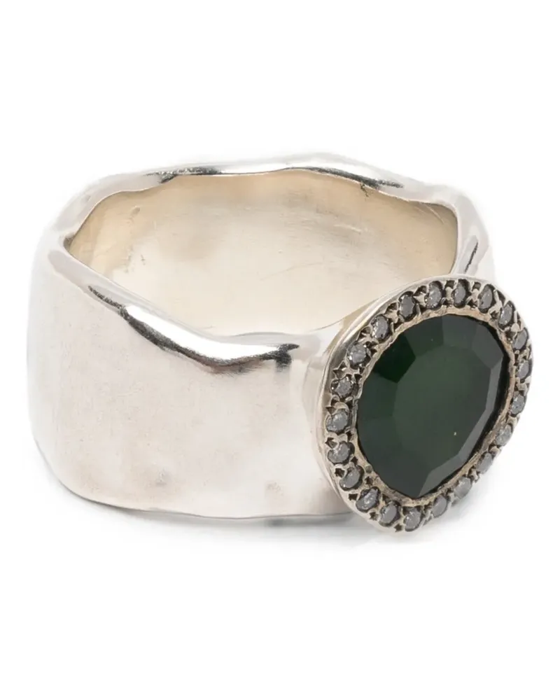 Rosa Maria diamond serpentine ring - Silber Silber