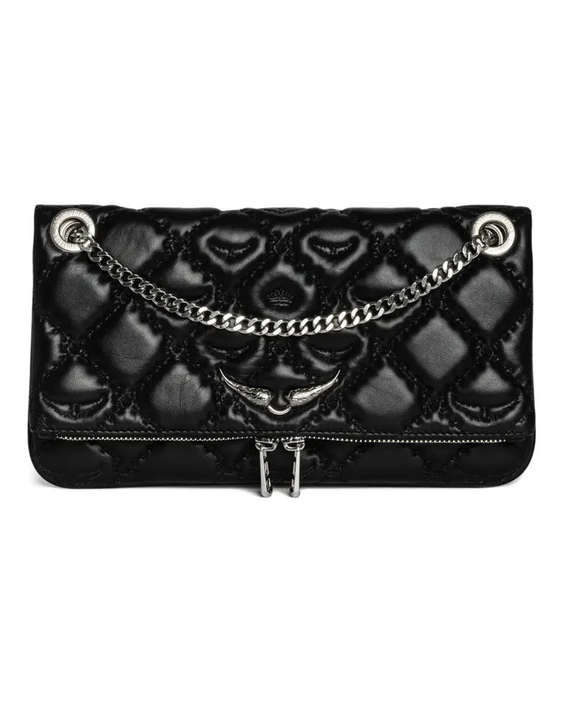 Zadig & Voltaire Rock II Satchel-Tasche mit gestepptem Effekt - Schwarz Schwarz