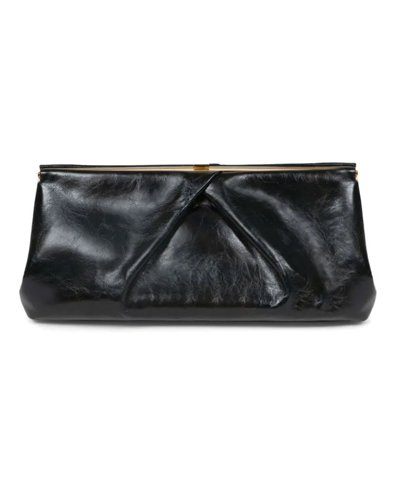 Dries van Noten Große Clutch aus Leder - Schwarz Schwarz